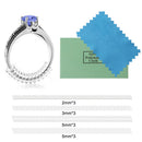 New Ring Size Adjuster with Jewelry Polishing Cloth for Loose Rings, Set of 12