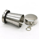 Stainless Travel Telescopic Collapsible Shot Glass Emergency Pocket Folding Cups