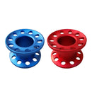 Pack 2 Blank Finger Reel Wreck Scuba Diving Snorkeling Tech Spool Blue + Red