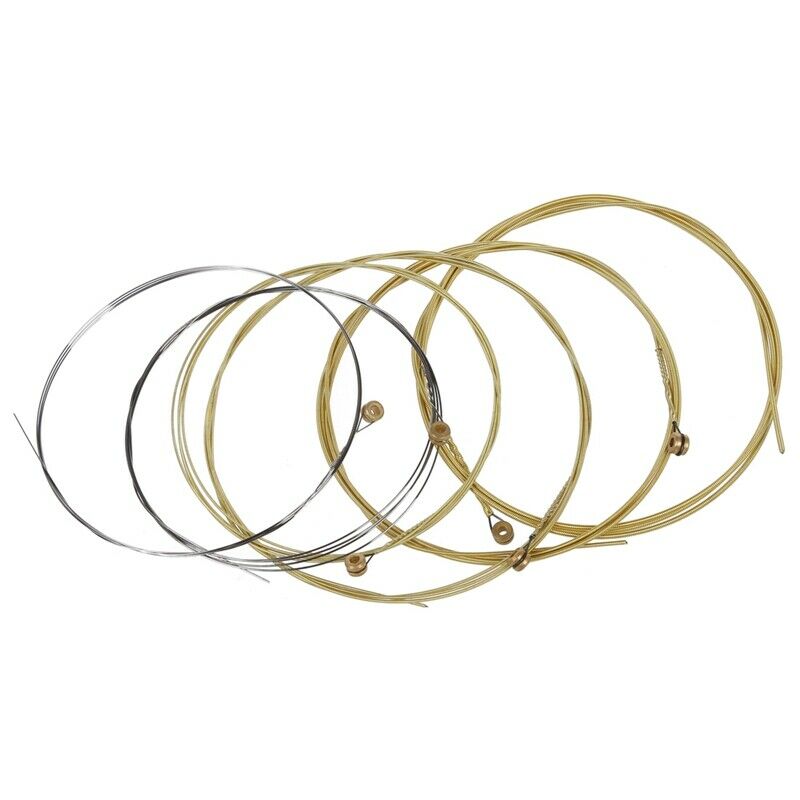 Set 6 Metal Strings for Acoustic Guitar 1 Meter 1M New