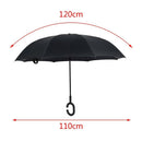 Starry sky Folding Reverse Umbrella Double Layer Inverted Windproof Rain Ca H2P7