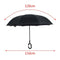 Starry sky Folding Reverse Umbrella Double Layer Inverted Windproof Rain Ca H2P7