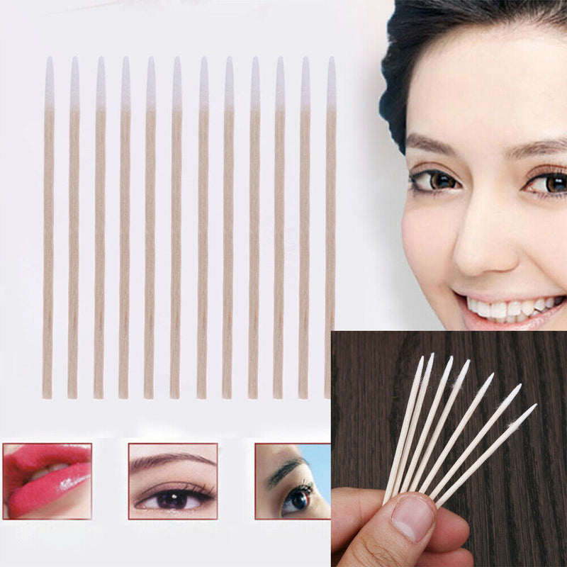 300pcs Wooden Handle Cotton Swab Makeup Applicator Medical Swabs
