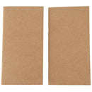 2 Pcs Notebook for Travelers - blank page Travel Journal Set - Kraft Brown