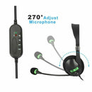 USB Headset with Microphone Noise Cancelling, PC Headphone for Computer Laptop