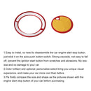 Red Metal Engine Start Stop Button Cover + Ring for Ford F150 F-150 Mondeo