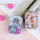 Mermaid mini tin box Sealed jar packing boxes jewelry candy box small storage Hn