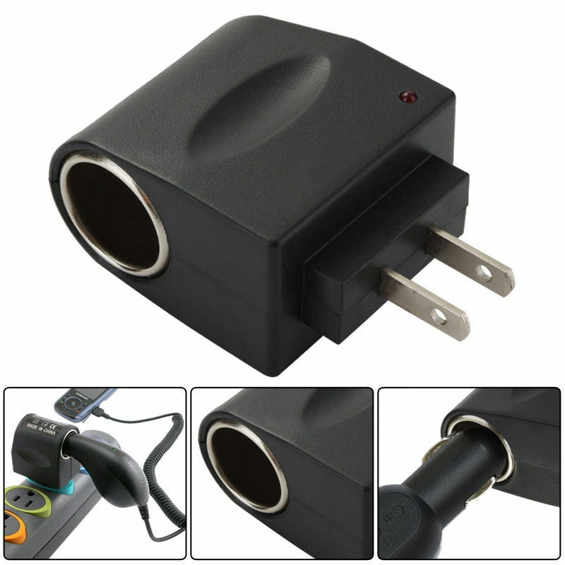 110V-220V AC Wall US Plug to 12V DC Car Charger Power Socket Converter Adapter