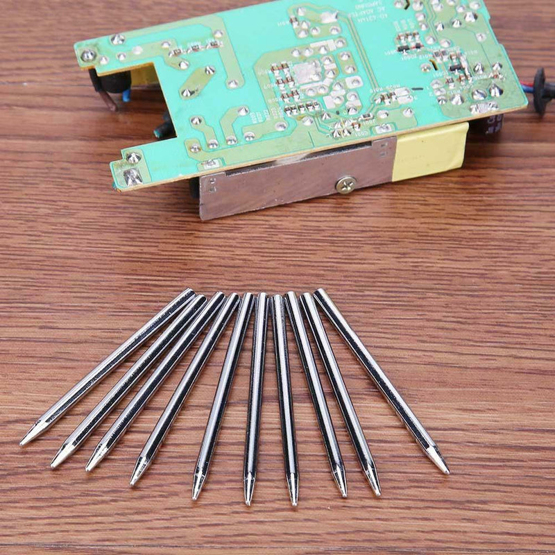 10pcs Copper Soldering Tip Lead-free Solder Iron Tip Replacement Tool(60W)