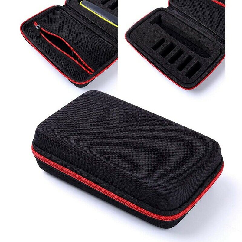 Shaver Case Travel Electric Shaver Storage Organizer Carrying Bag (Red Zipp K2W3