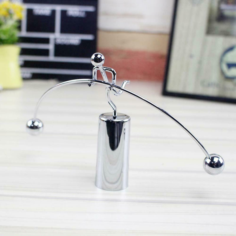 Balance Metal Tumbler Weightlifting Small Iron Man Home Desktop Decor Gifts