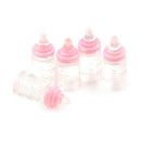 5Pcs 1:12 scale Cute Clear Bottle Simulation Mini Milk Bottle Feeding bottles BX