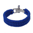 7 Strand Survival Military Weave Bracelet Cord Buckle - Blue