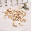 150pcs Mini Natural Wooden Clothes Photo Paper Clothespin Craft Clips 25mm