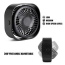 Small Portable Desk Fan, Mini Table Fan With Usb Rechargeable, 3 Speeds Qui