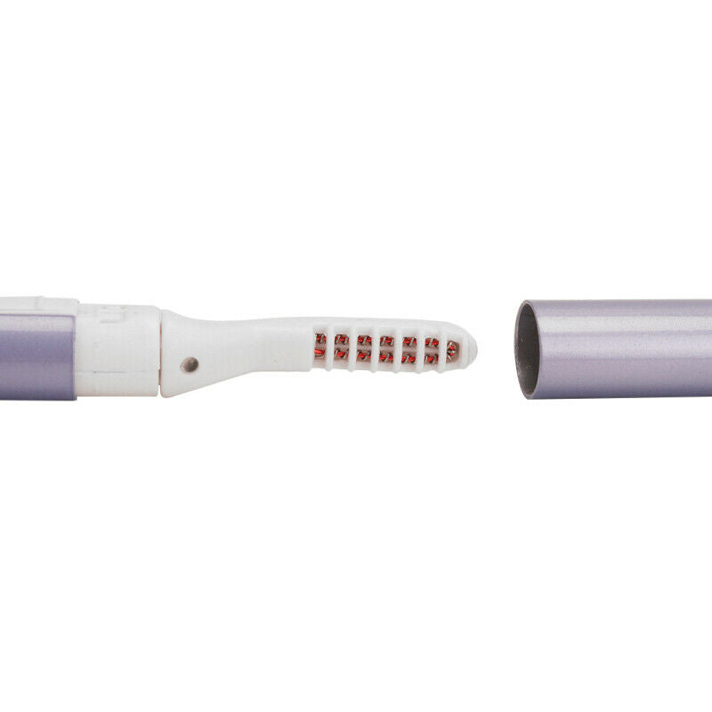 New Purple Electric Heated Portable Eyelash Curler Make Up Tools Pen Sha HIO