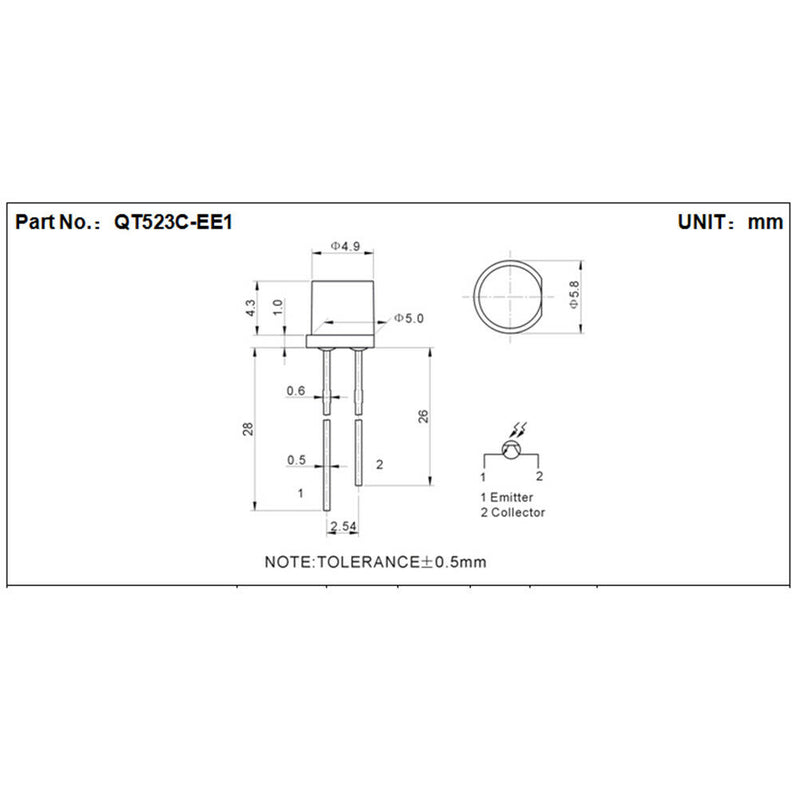 10Pc innocuous photoresistor 5mm 5800B LDR resistor light dependent JT KY Hn