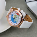 Fashion Santa Claus Cartoon Students Quartz Watch Christmas Gift(White) A