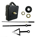 Quartz Clock Movement Motor Mechanism Black Metal Hands with Hook Repair FittiOZ