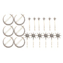 18Pcs Women Lady Crystal Moon Star Rhinestone Hairpin Hair Clip Barrette Set