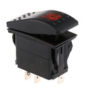 1 Pair 12V 20A / 10A 24V Car Boat 3Pin SPST Switch with Red & Orange Light