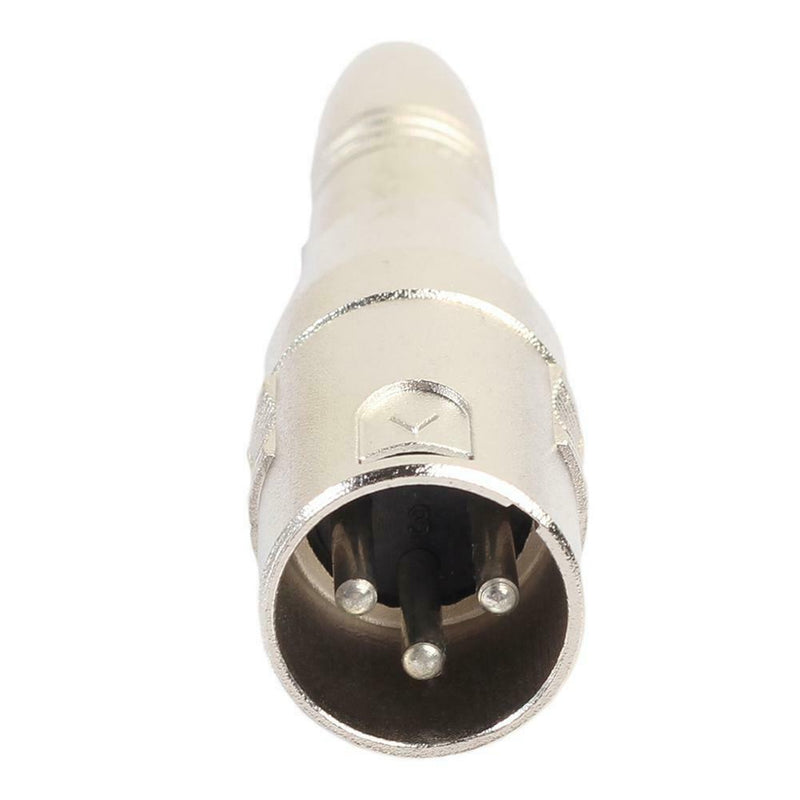 2pcs 3Pin XLR Male to 1/4in 6.35mm Female Jack Audio Cable Mic Cord Adapter