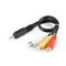 2.5mm Male to 3 RCA Female Composite Audio Video AV Adapter Connector Cable