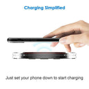 K9 Crystal Anti-slip Wireless Charger Ultra-thin Phone Charging Pad (Black)
