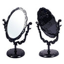 Girl Desktop Rotatable Gothic Rose Makeup Stand Mirror Black Butterfly M&O