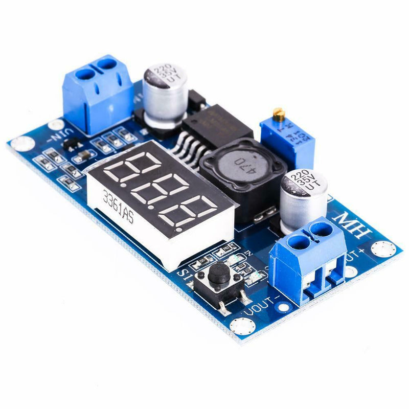 Step-down LM2596 Power Converter Module DC 4.0-40 to 1.3-37V LED Voltmeter