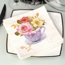 20pcs flower paper napkins food festive party tissue napkins decoupage decor M&O
