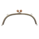 Metal Kiss Clasp Lock Arch Frame for Wallet Bag Sewing Handbag 24.5cm Grey