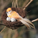 Bird Nest Set Easter Simulation Rattan Big Round Garden Props Window Display