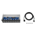 9 Pin to 7 Ports USB 2.0 Hub 5.25 inch CD-ROM Drive Bay CD ROM Front Panel