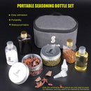 Sundeck 9pcs Spice Cruets Set Portable Salt Bottle BBQ Sauce Container Bag