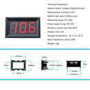 0.56inch 4-120V 2 Wires Digital Voltmeter Voltage Display Module Red