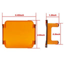 2 Pcs 3 Inch Amber Led Pod Covers Square Led Light Bar Covers Led Cube Cove V3S6