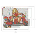 5D Full Round Girl DIY Diamond Painting Rhinestone Picture Decor (LG297)
