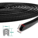 U-Shape Auto Car Door Window Edge Rubber Weatherstrip Seal Strip Sealing Trim