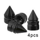 4pcs Cone Shaped Aluminum Auto Wheel Tyre Tire Valve Stem Caps Dust Cover Black