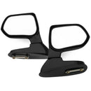 Car Square Side View Flat Mirror Black Wide Angle Rear Mirrors Side Rear Vi