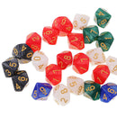 50pcs 16mm D10 Dice 10 Sided Die Polyhedral&Dice Carry Bag for Board Games