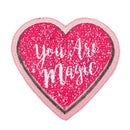 Heart Reversible Sequin Sew On Patches for DIY Clothes Patch Applique JR