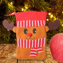 Non-Woven Christmas Kids Candy Bag Drawstring Gift Packing Pouch (Elk)