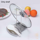 Stainless Steel Pot Cover Rack Stand Pan Lid Spoon Holder Lid Stand