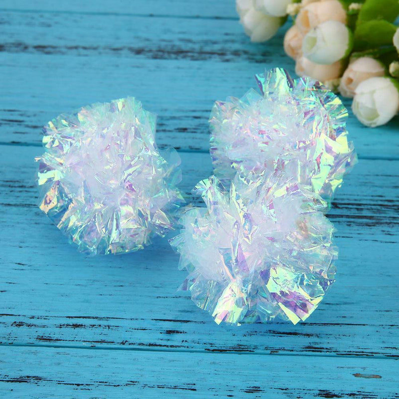 12pcs Crinkle Crackle Balls Cat Toys Interactive Sound Ball Big Nylon Balls Toys