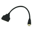 Black HDMI Male To 2 HDMI Female 1 In 2 Out Splitter Cable Adapter Converte