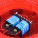 AC 220V 100mm 4 inch Dia Schools Fire Alarm Round Shape Electric Bell Red R8T1