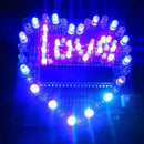 DIY Colorful Heart-shaped Light Water LED Lamp Electronic Kit with She YAC
