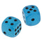 Blue Acrylic D6 Noctilucence Dices 6-Sided Point Spot Game Dice 25pcs/Pack Glow